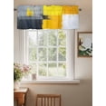 thumbnail image 2 of Yellow Grey Oil Painted Curtain Valances for Windows, Art Color Block Abstract Style Kitchen Valance Window Treatment, Light Filtering Block Curtains for Bathroom/Bedroom/Living Room 54'' x 18'', 2 of 9