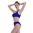 thumbnail image 6 of Picia Navy Women's High Waisted Bikini Scoop Neck Swimsuit Two Pieces Bathing Suit-Medium, 6 of 8