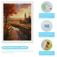 thumbnail image 3 of Diamond Art Kits for Adults, Autumn Sunset Bridge Village Scenery 5D Diamond Painting Kits for Adults Beginners, DIY Full Drill Diamond Painting, Gem Art and Crafts 12x16, 3 of 7