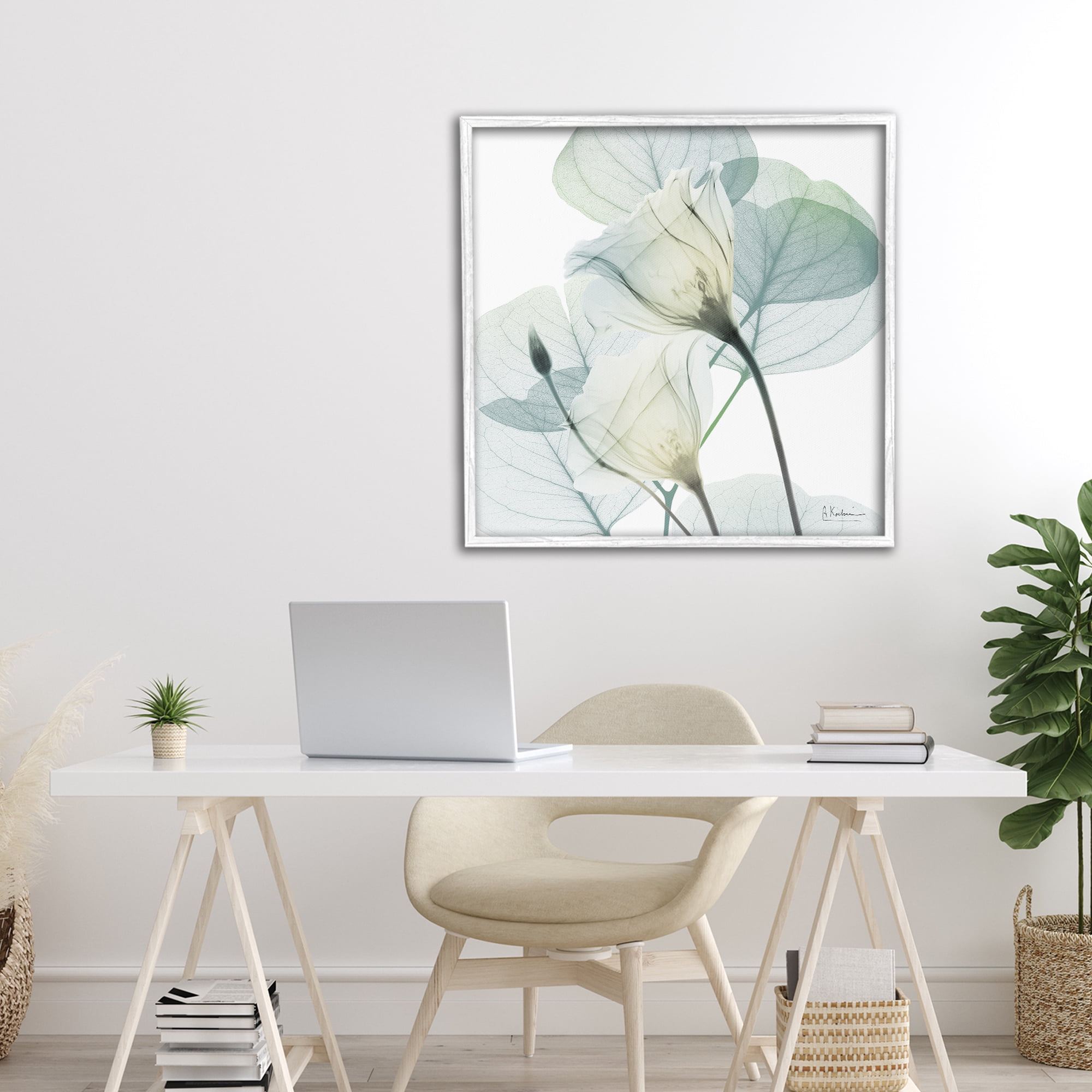 Stupell Industries Divine Fate Petals White Framed Giclee Art, design by Albert Koetsier