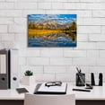 thumbnail image 3 of Epic Graffiti 'Fall Reflection in the Tetons - Grand Teton National Park' by Darren White, Giclee Canvas Wall Art, 18"x12", 3 of 8
