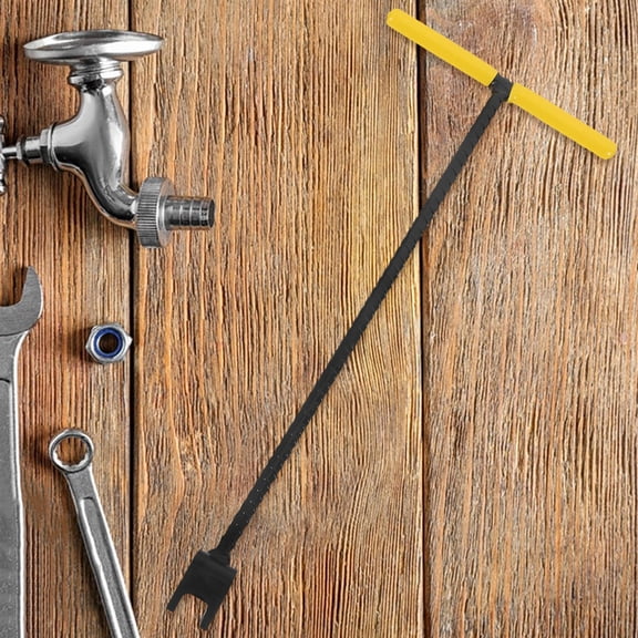 DEEPCRAFF Water Meter Shut Off Tool with T Handle Yellow Stainless Steel Valve Key for Plumbing Use