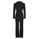 thumbnail image 5 of Conjunto de traje de pantalón con cinturón y tops de manga larga con cuello vuelto liso para mujer Wmkox8yi  bvn347, 5 of 8