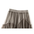 thumbnail image 3 of JMSUN Women’s Tulle Skirts Tulle Skirts for Women High Waist Layered Floral Print Brown Skirt Mesh A-Line Midi Skirt, 3 of 6