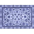 thumbnail image 1 of Ahgly Company Machine Washable Indoor Rectangle Abstract Blue Modern Area Rugs, 2' x 5', 1 of 4