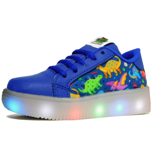 Tenis Be Hype Niño Dinosaurios Luces LED Talla 21 cm