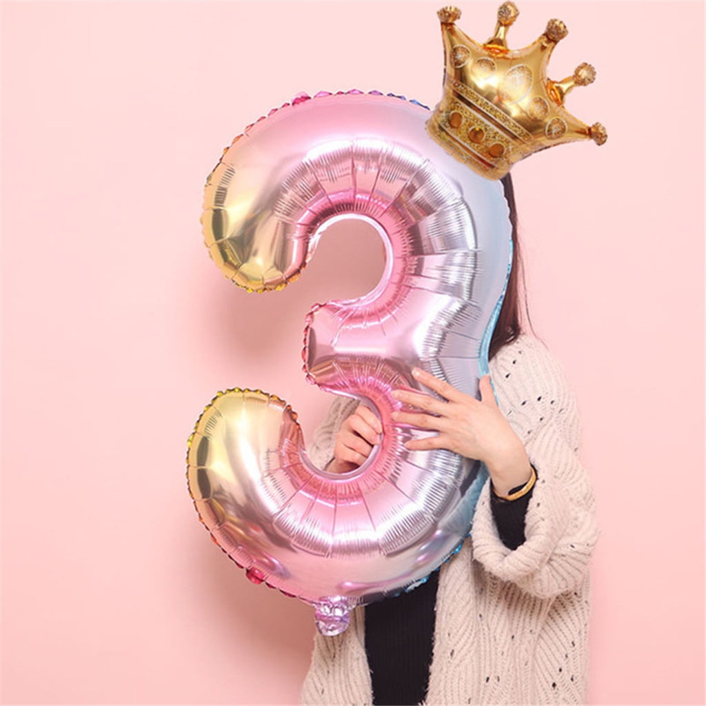 Supplies & Decoration Decor Suitable for Toddlers White and Pink Latex Balloon Decoration 1st Happy Birthday Party Balloons Large 1 Years Foil Balloon 12 Gold 32 Pc Set