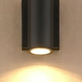 thumbnail image 4 of Vaxcel Chiasso Aluminum 2 Light LED Black Outdoor Wall Lantern Clear Glass, 4 of 5