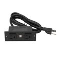 thumbnail image 1 of Recessed Power Strip with 2 AC Outlets and 2 USB Ports Furniture Desktop Embedded Power Socket 1.5m Cable, 1 of 4