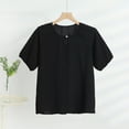 thumbnail image 2 of ZyeKqe Plus Size Summer Tops for Women Short Sleeve Shirts Round Neck T Shirts Loose Fitted Loungewear, 2 of 3