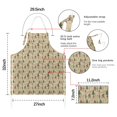 thumbnail image 7 of Beige Bigfoot and Forest Pattern Apron-Garden Aprons for Women with Pockets-Cotton Linen Waterproof Kitchen Cooking Gardening Aprons Adjustable for Kitchen,Cooking,BBQ and Salon 33x27 Inch, 7 of 7