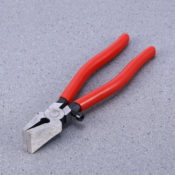 MLINS 200mm Handheld Key Fob Pliers Flat-nose Glass Trimming Pliers Handle Cutter (Red)