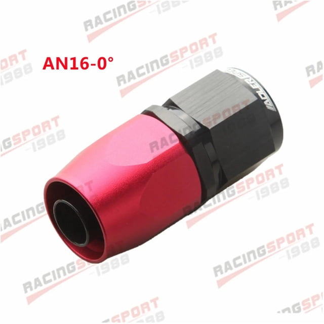 AN4 AN6 AN8 AN10 AN12 AN16 AN20 Straight 0/45/90 Degree Swivel Oil Fuel Line Hose End Fitting Adapter Black Red~2903