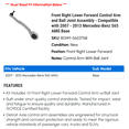 thumbnail image 2 of Front Right Lower Forward Control Arm and Ball Joint Assembly - Compatible with 2007 - 2013 Mercedes-Benz S65 AMG Base 2008 2009 2010 2011 2012, 2 of 2