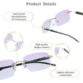 thumbnail image 2 of LifeArt Blue Light Blocking Glasses, Computer Reading Glasses, Anti Blue Rays, Reduce Eyestrain, Stylish for Men and Women(Gold,+3.00 Magnification), 2 of 5