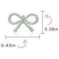 thumbnail image 4 of Bling Jewelry Womens Simple Dainty Thin Twist Rope Cable Ribbon Bow Stud Earrings Sterling Silver, 4 of 5