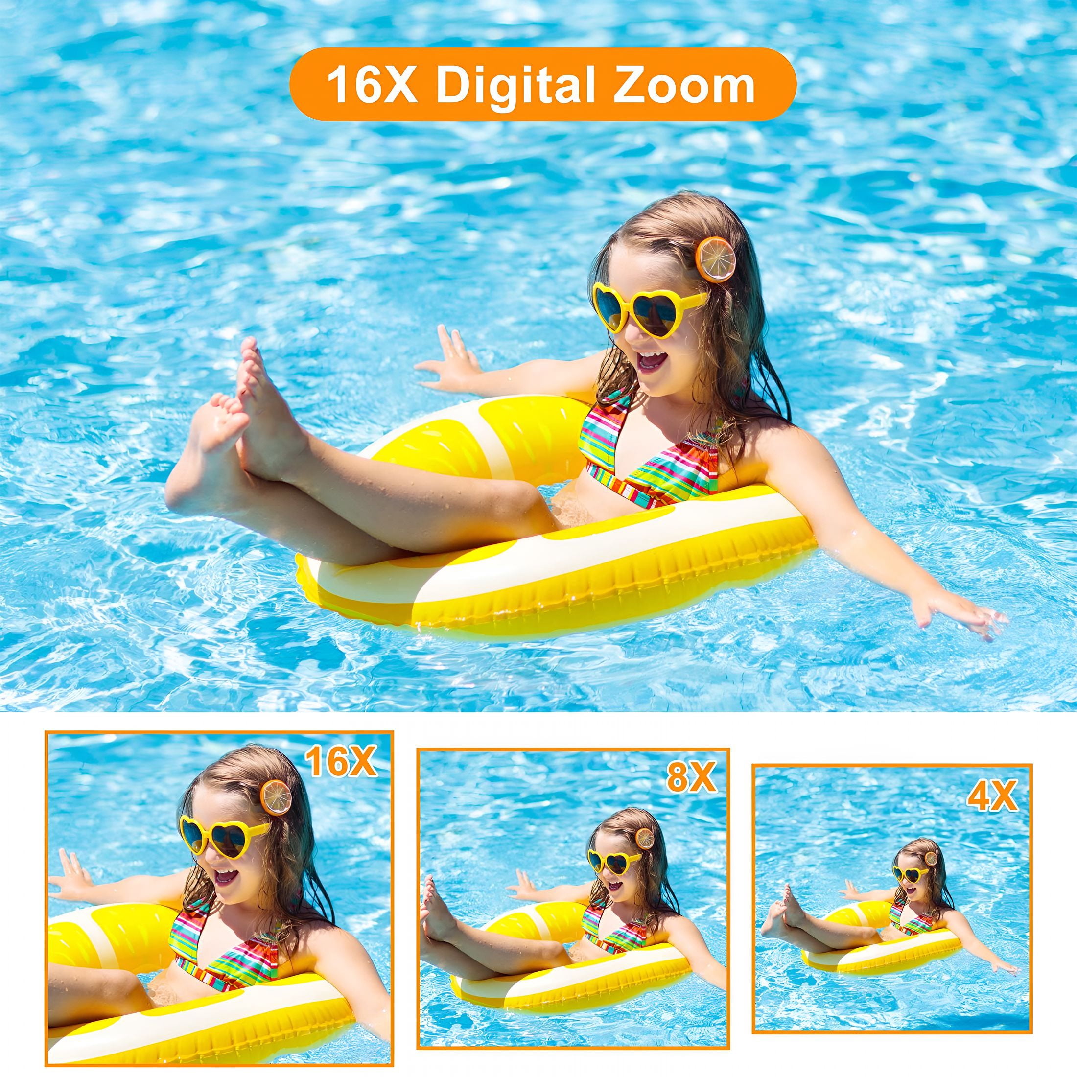 GJX Digital Camera,FHD 1080P 44MP 16X Zoom,Compact Point & Shoot Camera for Kids & Teens,Portable,Easy to Use,for Photography & Video Recording,Webcam Feature,Ideal Gift for Children Seniors