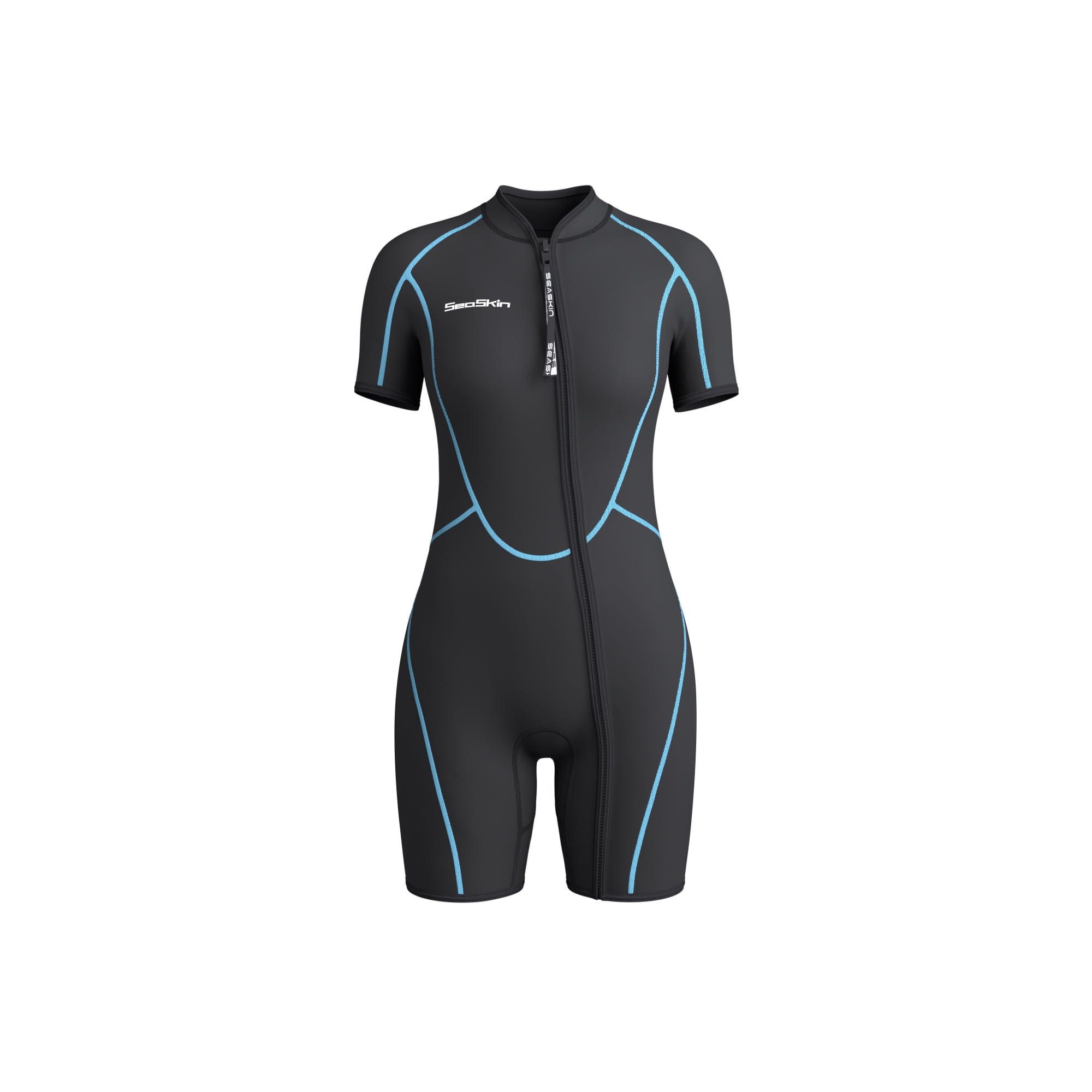 Seaskin 3mm Shorty Wetsuit Front Zip for Womens 4XL
