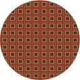 thumbnail image 1 of Ahgly Company Indoor Round Patterned Papaya Orange Area Rugs, 5' Round, 1 of 6