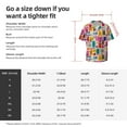 thumbnail image 7 of Vsdgher Cute Doodles Print Men's Wrinkle Free Untucked Cuban Shirt Business Casual Button Down Shirts Short Sleeve Shirt, 7 of 7