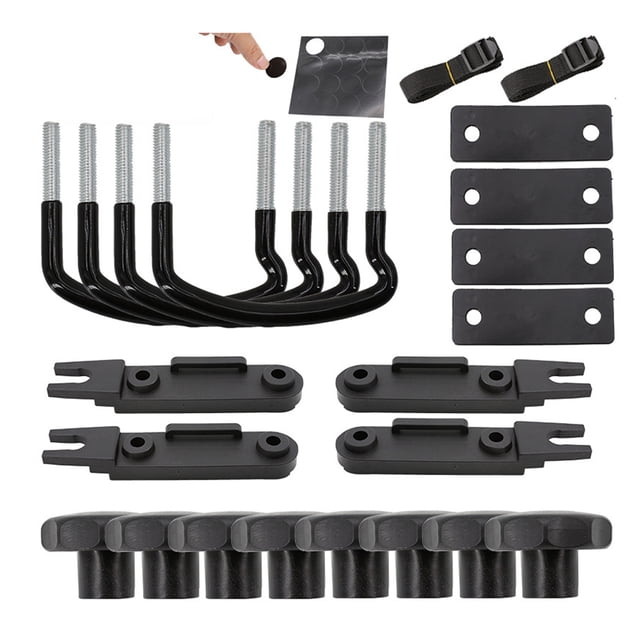 Abrazaderas en forma de U para caja de techo, soportes en U de acero inoxidable para instalación, estabilizan la caja de techo con placa de respaldo de plástico, compatibles con la mayoría de los