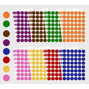 Royal Green Kids Craft Stickers 5/8 inch 17mm in 8 Colors - 32 Sheets - Dot Labels for Children Fun, Games and Art  - 1536 Pack