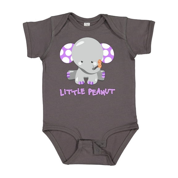 Inktastic Little Peanut Cute Baby Elephant Boys or Girls Baby Bodysuit