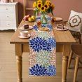thumbnail image 4 of Table Runners 70 Inches Long Dress Scarves, Orange Blue Green Floral Farmhouse Coffee/Dining/Kitchen Table Decor, Holiday Table Runner, Botanical Colorful Blooms Flower 13x70 Inch, 4 of 9