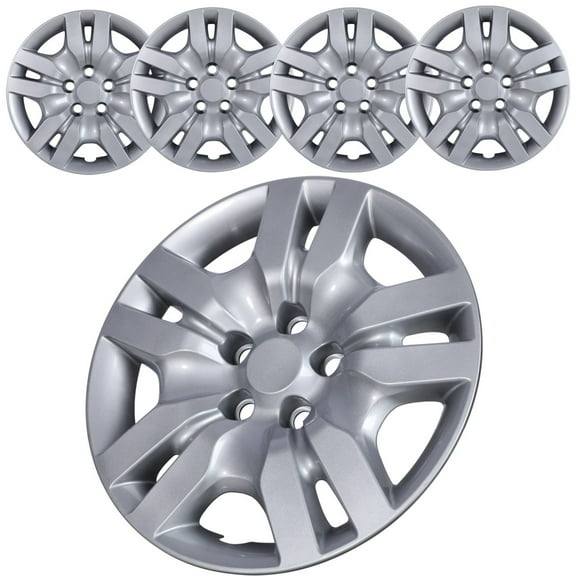 (4 Pack)16" Hubcaps Wheel Rims Cover For 2007-2012 Nissan Altima/2008-2009 Nissan Altima Coupe Compatible With Steel Wheels Bolt On Installation(16-Inch,LACQUER)