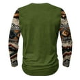 thumbnail image 2 of Miluxas Mens Distressed Henley Shirts Vintage Long Sleeve Shirts Casual Button Down V Neck T Shirts for Men Green, 2 of 4