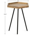 thumbnail image 3 of Kate and Laurel Kashvi Modern Hexagon Side Table, 17 x 15 x 20, Natural Wood and Black, Decorative Geometric Farmhouse End Table with Tripod Legs and Two Tone Finish, 3 of 7