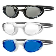 Dolfino Recreational Swim Pacesetter Adult Swim Goggle (3 Pack), Multi-color