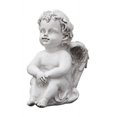 thumbnail image 5 of Escultura de resina antigua retro con alas, bonito ángel pequeño, adorno para jardín, hotel, iglesia, cupido, estatua de ángel, 5 of 5
