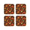 thumbnail image 2 of Balery 4 Pcs Autumn Leavesleather Coasters Set, Drink Table Cup Coasters For Living Room Kitchen Coffee Decor, 2 of 9