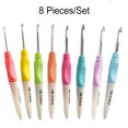 thumbnail image 3 of Crochet Kit for Beginners Plastic Handle DIY Handmade Sewing Tool Stitches Tools Hair Extension Embroidery for Sweater Yarn, 3 of 7