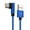 Blue, variant on Right Angle 90 Degree Elbow USB A to C Nylon Braided 66W Fast Charging Data Cable 6A Max for Phones and Tablets 0.25M Black
