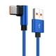 thumbnail image 1 of Cable USB C trenzado de nailon - Ángulo de 90°, carga rápida de 6 A y duradero - Cable de datos para teléfonos/tablets, 1 of 8