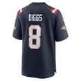 thumbnail image 3 of Men's Nike Stefon Diggs Navy New England Patriots Game Jersey, 3 of 6