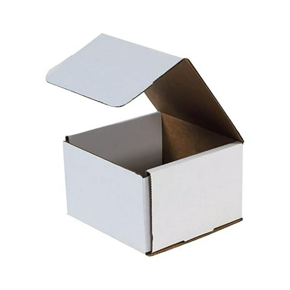 Small Shipping Boxes 6"L x 6"W x 4"H, 50-Pack | Cardboard Box -Proof Carton for Mailing, Storing, Package, Gifts, , Business or Home, White 6x6x4 664
