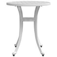 thumbnail image 3 of vidaXL Patio Table 18.9" Cast Aluminum Outdoor Dining Table, White, 3 of 8