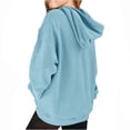 thumbnail image 6 of Kids Soft Solid Pullover Hoodie, Long Sleeve Basic Hooded Sweatshirt with Kangaroo Pocket Casual Fall Daily Wear Light Blue 9-10 Years, 6 of 9