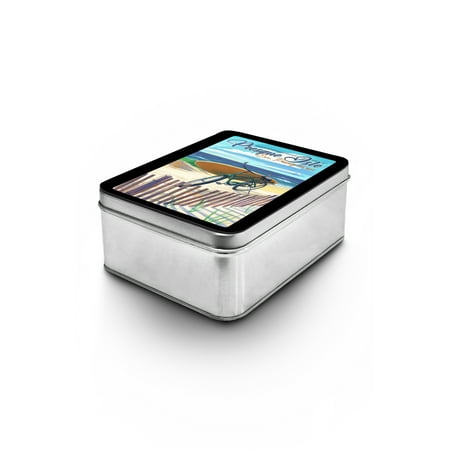 - Presque Isle, Pennsylvania - Beach Cruiser on Beach - Lantern Press Artwork (Keepsake Tin)
