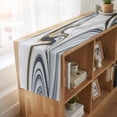 thumbnail image 6 of Table Runners 72 Inches Long Dress Scarves, White Grey Marble Farmhouse Kitchen Table Runner, Coffee Tablerunners, Modern Abstract Art Ink Painting 18x72 Inch, 6 of 9