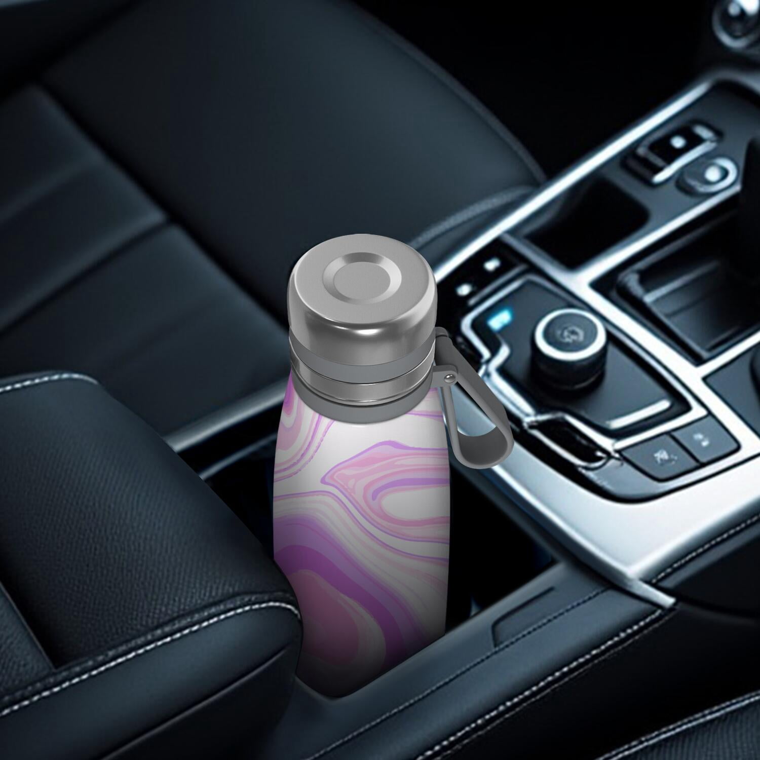 29oz Insulated Water Bottle with Tea Infuser, Stainless Steel Travel Mug, Liquid & Marble Print