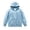 Light Blue, variant on Women's Winter Denim Jackets Zip up Hooded Long Sleeve Kangaroo Pocket Loose Fit Soft Warm Jackets for Outdoor Travel Camping Light Blue