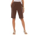 thumbnail image 1 of Roaman's Women's Plus Sizesoft Knit Bermuda Short Pull On Elastic Waist, 1 of 5