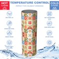 thumbnail image 5 of Pioneer Flower Floral Print Pattern 20oz Skinny Tumbler with Straw & Lid, Double Wall Vacuum Insulated Cup, Leak-Proof, Cup Holder Friendly, Hot 6H Cold 12H, 5 of 6