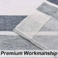thumbnail image 6 of Uptown Home Navy Blue and White Boucle Linen Stripe Country Style Curtain for Living Room Semi Sheer Rod Pocket Dining Room Window Curtain Panels, 50"x 63"x2, 6 of 6