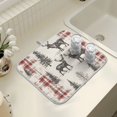thumbnail image 4 of Yayeee Dish Drying Mat for Kitchen Counter 16" x 18" Microfiber Super Absorbent Coffee Decorative Pad, Beige Deer, 4 of 9