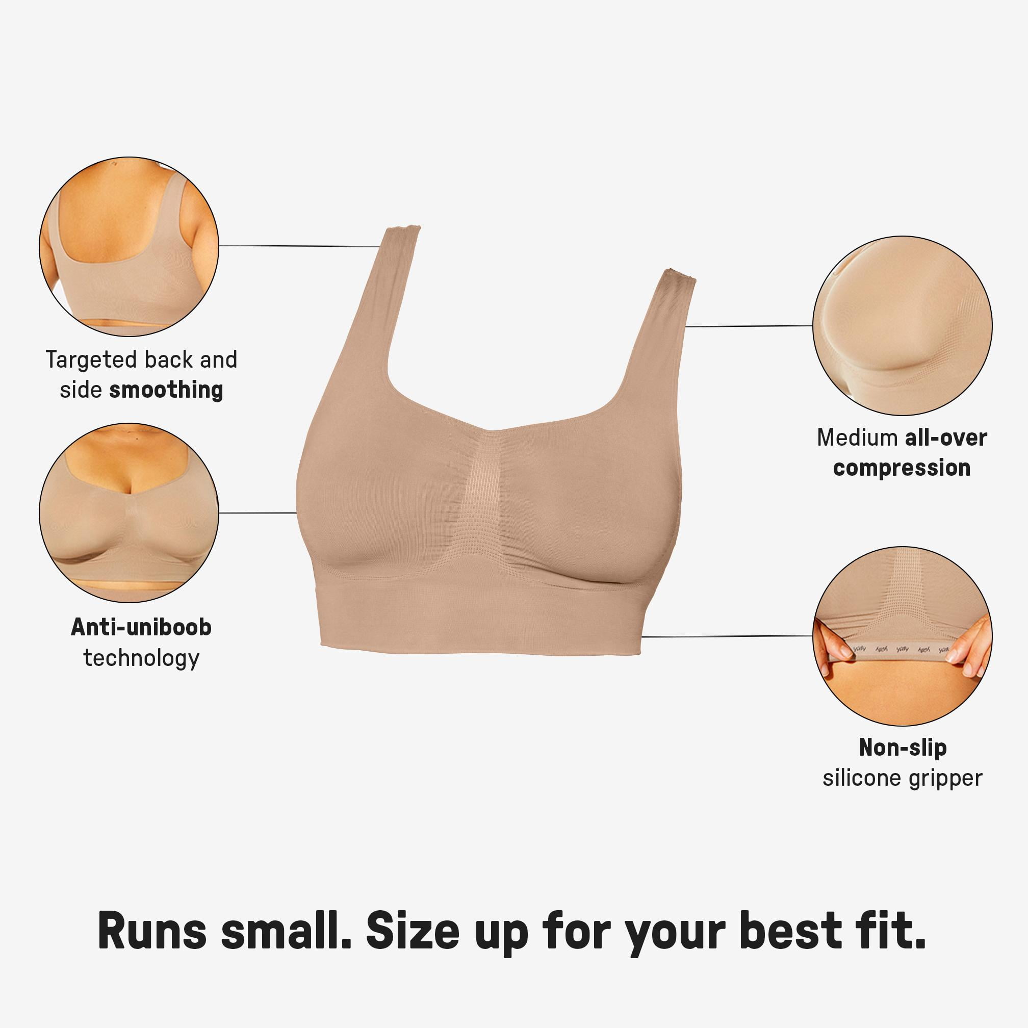YITTY Nearly Naked Shaping Midi Bra, Taupe, M/L